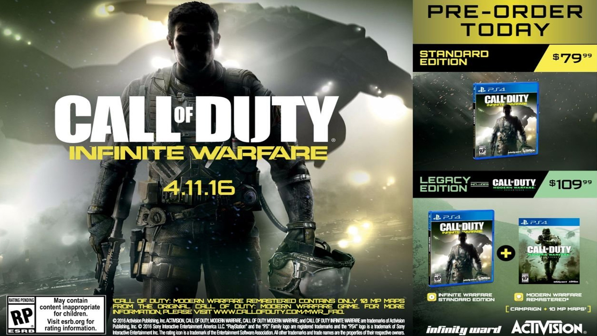 Call of Duty Infinity Warfare и ремастеринг Modern Warfare — трейлер возврата к истокам